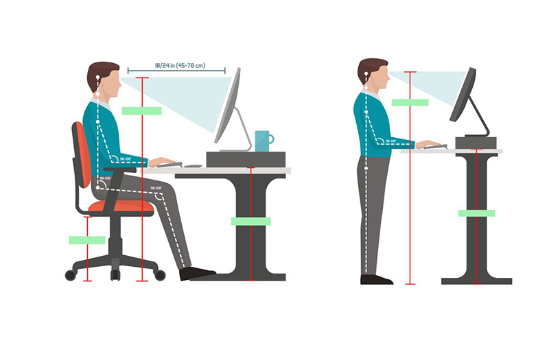 bàn làm việc nâng hạ thông minh