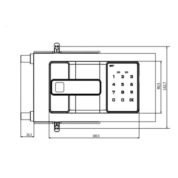 khóa mật khẩu tủ nội thất wangtong m-1604