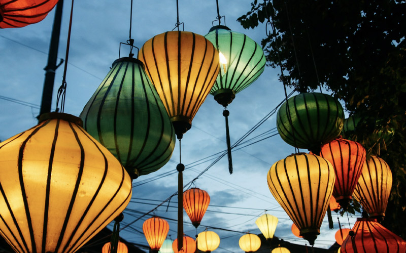 đèn vải trang trí nội thất