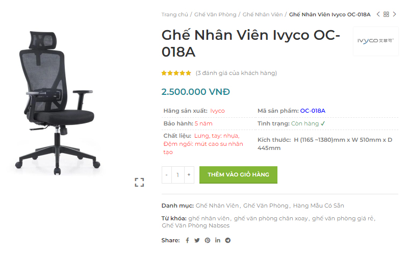 ghế văn phòng giá rẻ tphcm