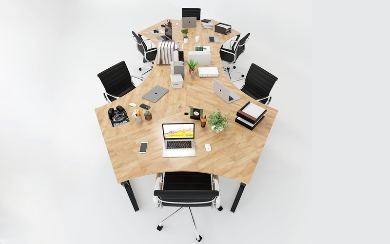 bàn làm việc 6 người