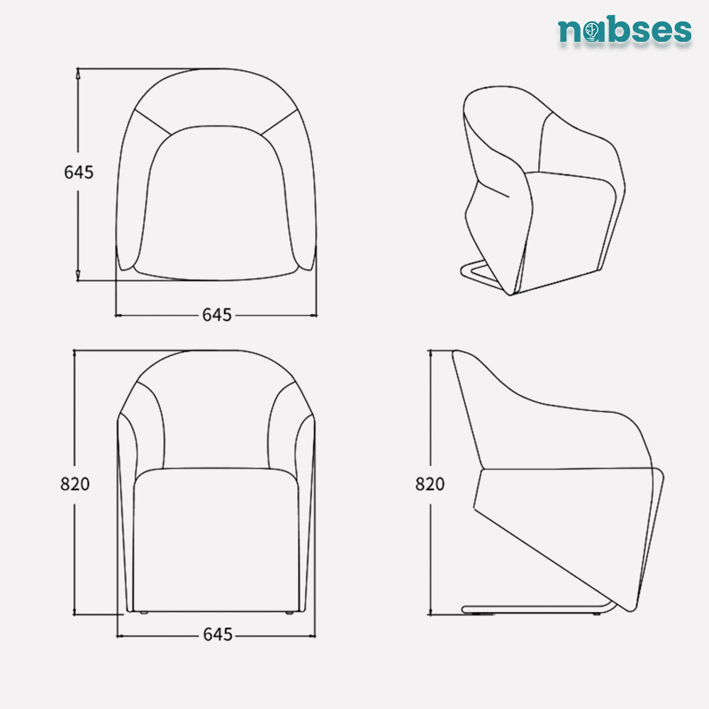 ghế armchair nabses ar-sta