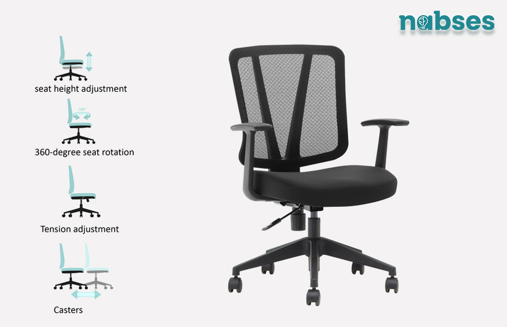 ghế nhân viên nabses t-081a-1