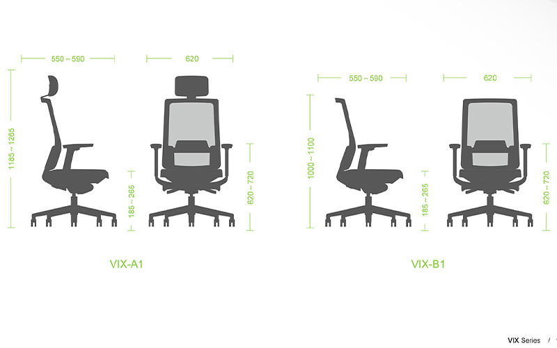 kích thước ghế làm việc