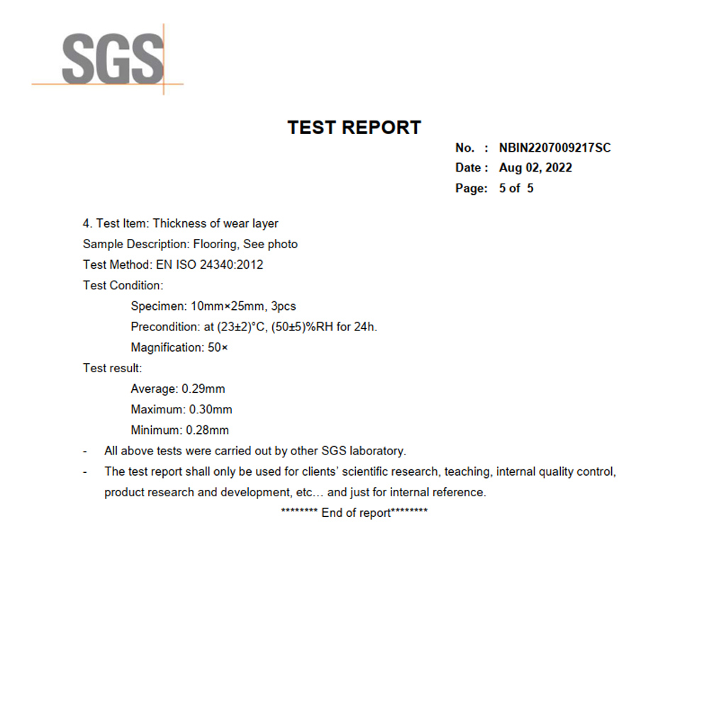 chứng chỉ sàn vinyl