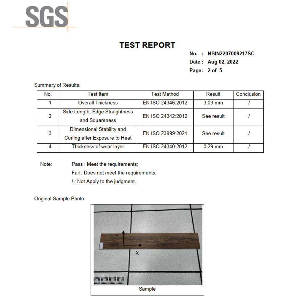 chứng chỉ sàn vinyl
