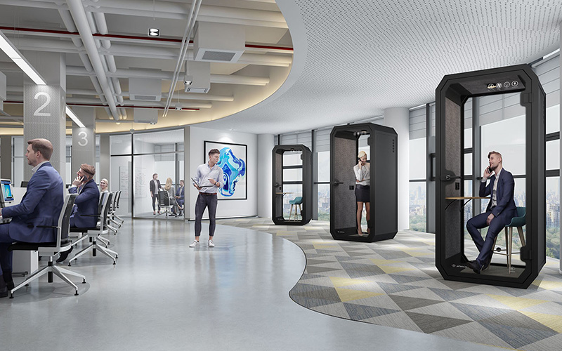 modern office booth