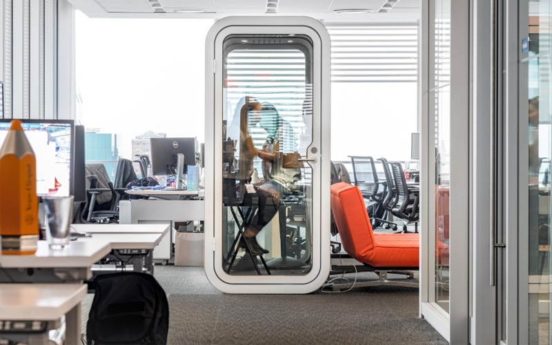 modern office booth