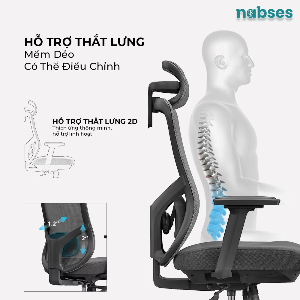 ghế nhân viên nabses ally-h