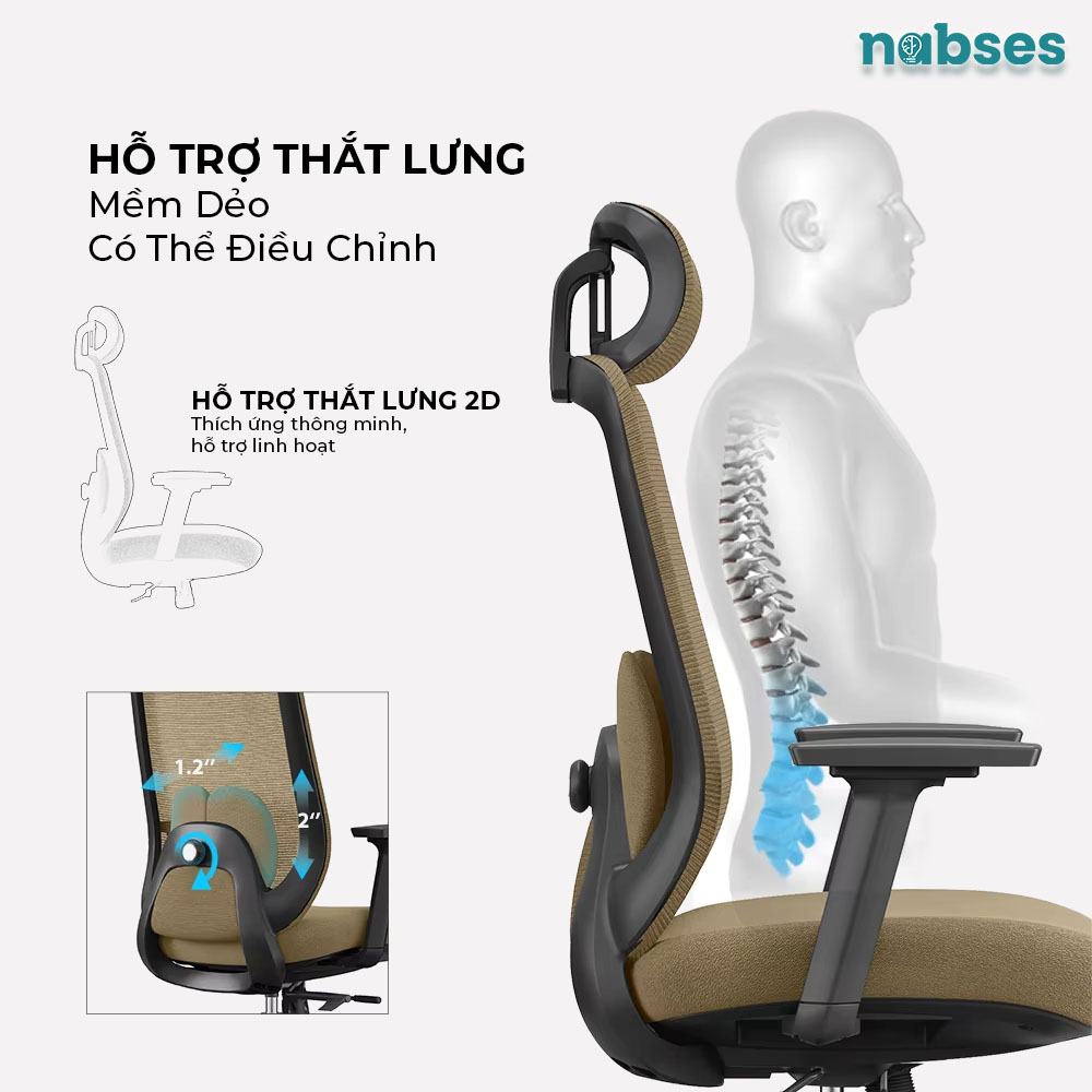 ghế nhân viên nabses vela-h