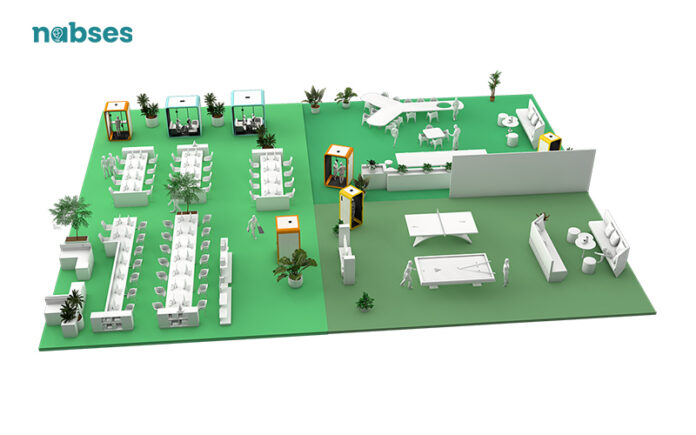 phone booth in office space